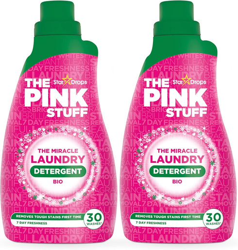Stardrops The Pink Stuff Miracle Laundry Detergent Bio Liquid - 32oz Pack of 2