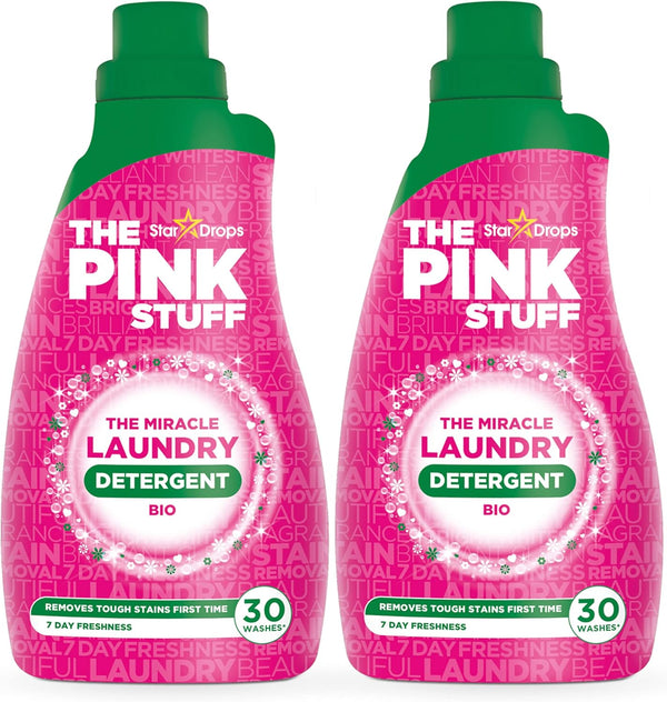 Stardrops The Pink Stuff Miracle Laundry Detergent Bio Liquid - 32oz Pack of 2