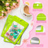 FUNFERY 100 Pack Mylar Resealable Bags, Foil Packaging Bags with Clear Window for Food Storage and Small Business
