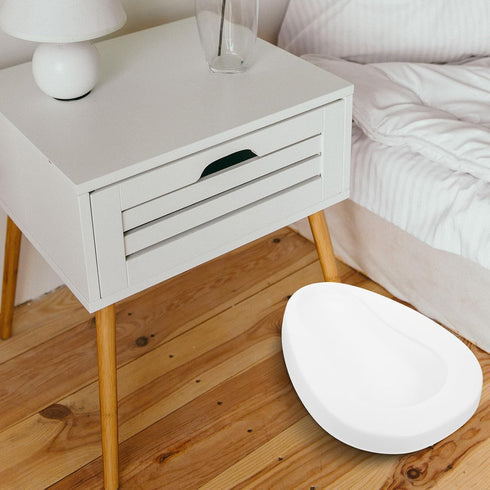 Portable Bed Pan for Elderly Men and Women Ergonomic Comfortable Design with Sturdy Structure Material Protects Bedding