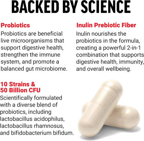 FORCE FACTOR Probiotic for Women - 50 Billion CFU - 60 Capsules for Digestive & Vaginal Health