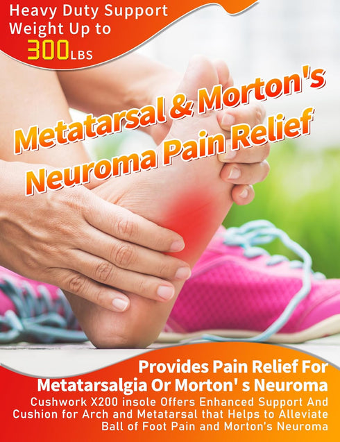 Metatarsalgia Insoles for Ball of Foot Pain, Orthotic Insoles, Heavy Duty Arch Supports, Men Women Shoe Insert for
