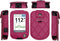 Plaid Fitted Leather Case with Screen Protector & Lanyard for Freestyle Libre 3, Freestyle Libre 2 (Hot Pink)