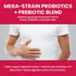 Mega-Strain 50B CFU Probiotics + Prebiotics, 30 Caps for Women & Men, No Refrigeration Required