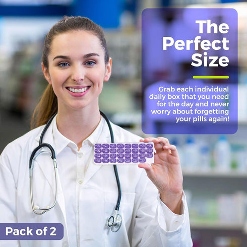 MEDca Format: Unknown Binding (Pack 2) 31 Monthly Pill Organizer - of Day Pill Organizer with Large Removable