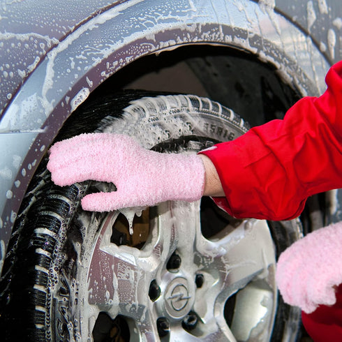 Bencailor 4 Pairs Microfiber Dusting Gloves, Washable Reusable Cleaning Mittens for House, Car, and Plants