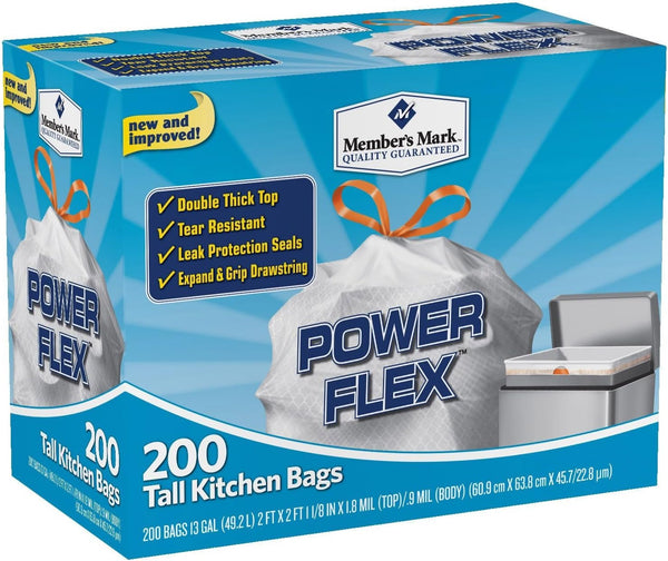 MEMBERS MARK Member's Mark 13 gal Power Flex, Leak Protection, Tall Kitchen Simple Fit