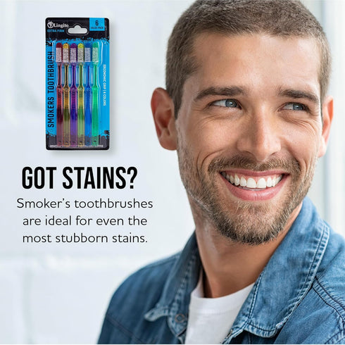 Extra Firm Toothbrush Set for Adults, Travel Toothbrush Kit, Hard Multicolor Denture Brush, Large Head, Manual Hard