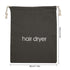 Hair Dryer Bags Drawstring Bag, 11.8 by 13.8 Inch (Cotton, Gray)