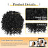 PEACOCO Curly Ponytail Extension - 6 Inch Drawstring Ponytail for Black Women, Clip on Synthetic Short Afro Hairpiece