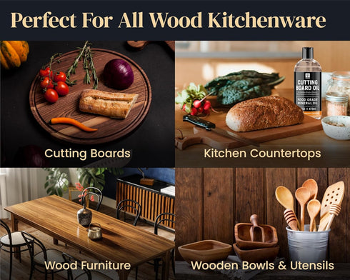 Food Grade Mineral Oil for Wood Cutting Board, 16oz, Food Safe USP Certified Cutting Board Oil
