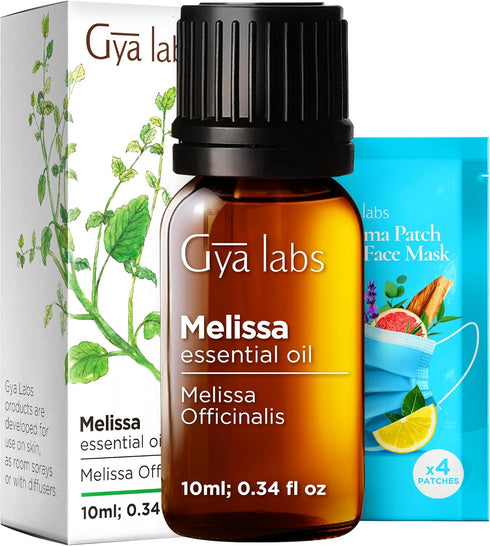 Set Set 2x0.34 oz Melissa Essential Oil for Diffuser & Roman Chamomile Essential Oil for Diffuser - Aromatherapy Grade