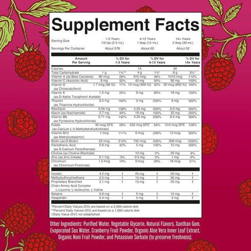 Multivitamin for Women, Men & Kids - Vegan, Sugar Free, Daily Multivitamins, Non-GMO, 32 Fl Oz