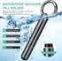TISUR Keychain Pill Holder, Portable Waterproof Titanium Pill Organizer for Daily Travel - Black