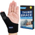 Trigger Thumb Splint - Thumb Spica Support Brace for Pain Relief, Sprains, Arthritis, Tendonitis (Black)