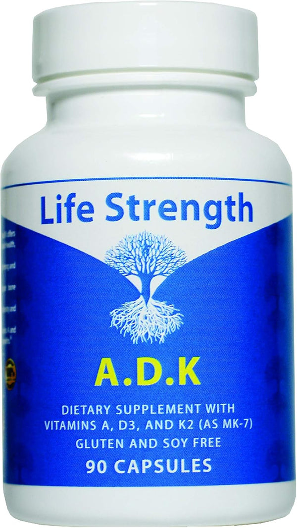 ADK 90 CT Vitamins A1, D3 & K2 (MK7) - Physician Formulated for Bone, Heart & Immune Support, Non-GMO