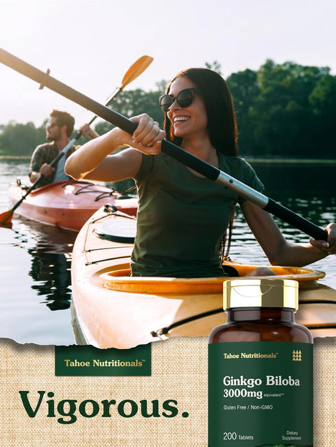 Carlyle Ginkgo Biloba | 3000mg Per Serving | 200 Tablets | Extra Strength, Vegetarian, Non-GMO & Gluten Free