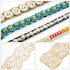 WILLBOND 10 Pieces Rhinestone Beaded Headbands, Elastic Lace Handmade Headwraps, Vintage Crystal Hair Accessories