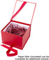 Hallmark Medium Gift Box with Lid and Shredded Paper Fill (Red 7 inch Box) for All Occasions