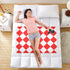 miaozhen 52" 34" Buffalo Plaid Red White Extra Large Resuable Baby Bed Pad Soft Absorbent Potty Training Pads Changing