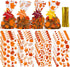 YUJUN 120 PCS Fall Cellophane Treat Bags,Maple Leaves Gift Goodie Candy Autumn Clear