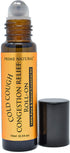PRIME NATURAL Cold Cough Congestion Relief Essential Oil Roll-On (10ml), Pre-Diluted Roller for Sinus, Headache