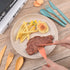 Knives, Spoons, and Forks Set, Wheat Straw Reusable Flatware Set for 4, Utensils for Party, Travel, Picnic