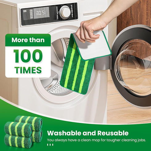 4 Pack Spray Mop Pads Refills for Libman Freedom Spray Mop, Reusable Microfiber Head Replacement for Floor Cleaning