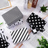 Whaline 120Pcs Checkered Black White Tissue Paper, Star Stripes Polka Dots Pattern for Home Wedding Birthday Gift Wrap
