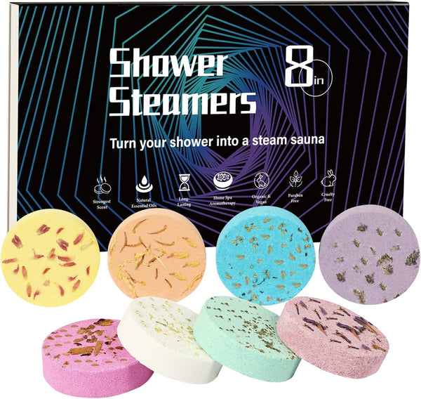 Shower Steamers Aromatherapy Shower Bombs with Eucalyptus for Self Care Relaxation Gifts for Women and Men