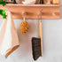 Takavu Large Dustpan Brush, Counter Brush, Bench Brush with Beech Wood Handle & Horsehair Bristles