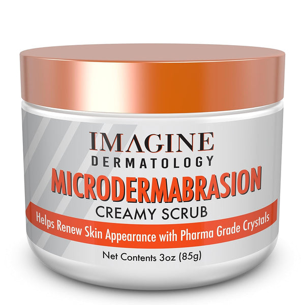 Microdermabrasion Facial Creamy Gel Scrub - 3 oz - Clinical Grade Exfoliator with Microdermabrasion Crystals