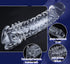 XCASLY q6654491 Transparent Threaded mace Condom Male Condom Adult Lock fine Ring Crystal Sleeve