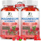 (2 Pack) Sugar Free Magnesium Glycinate Gummies - 500mg Magnesium with Sleep & Calm Support, 120 Raspberry Gummies