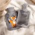 HomeTop Classic Rubber Hot Water Bottle - Cute Fox Knit Cover