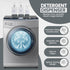 Glass Laundry Detergent Dispenser Set w/Silicone Base, 34 oz Laundry Pump Dispensers x 2, 17 oz Laundry Dispenser x 1 for Liquid Detergent/Stain Remover, Concentrated Laundry Detergent Dispenser