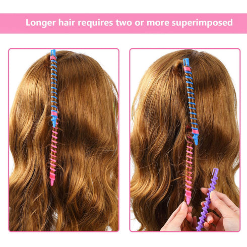 WILLBOND 40 Pieces Hair Perm Rods, Spiral Plastic Curling Rollers for Women, 6.10 x 0.24 Inch Salon Tools