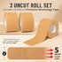 Pack 3 (2 Inch 16 5cm 5m) Kinesiology Tape Rolls - of x Ft / x - Latex-Free, Breathable Cotton - Strong Adhesive