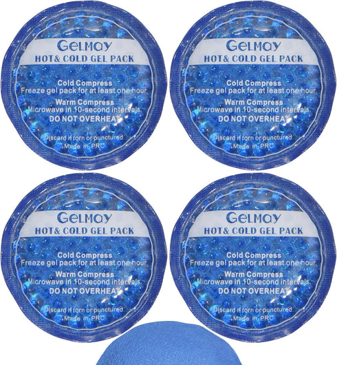 Ice Eye Patches for Puffy Eyes, Cooling Gel Pack Cover Pad, Cold Hot Therapy for Dark Circles After Surgery (4PCS)