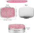 Soleebee Bling Crystal Pill Box, Portable 2 Compartments Daily Pill Organizer, Small Travel Pill Case for Purse or Pocket, Medicine Vitamin Pill Container Organizer (Pink)