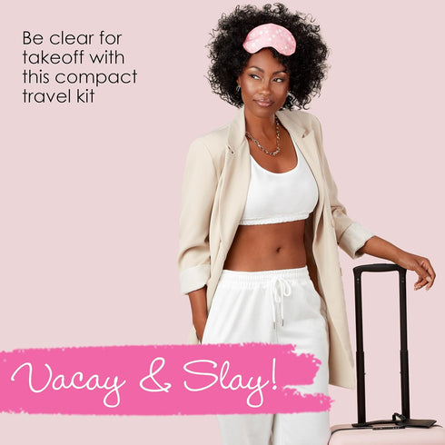 Hollywood Fashion Secrets Travelette Kit, Stay Prepared with Essential Travel Sized Beauty Items, Portable 13 Piece Set