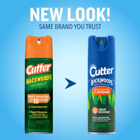 Cutter Backwoods Insect Repellent, 25% DEET, Sweat Resistant, 6 Ounce Aerosol Spray