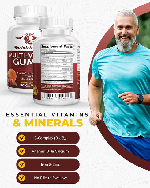 Bariatric Expert Multivitamin Gummies – Nutritionist Recommended Dietary Supplement for Adults, 90 Count