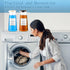 50oz Laundry Detergent Dispenser - 2Pcs Glass Dispenser for Bleach, Fabric Softener, Liquid Laundry Soap