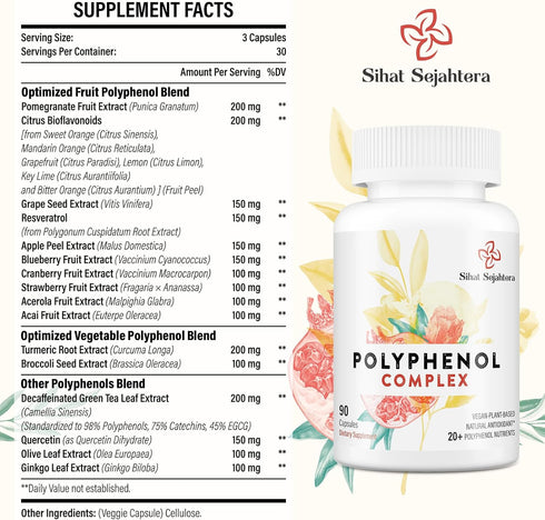 67,500 MG Polyphenols Supplement - Powerful Antioxidants for Age Defense, 180 Capsules