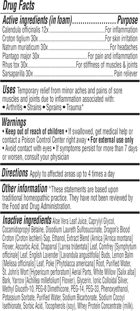 MagniLife Pain & Inflammation Relief Foam, Natural Muscle, Joint, and Arthritis Pain Relief - 4oz
