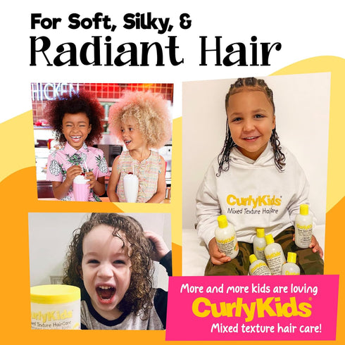 Super Detangling Spray for Kids, Frizz Control Hair Detangler Spray for Kinky, Wavy & Curly Hair (3 Pack)