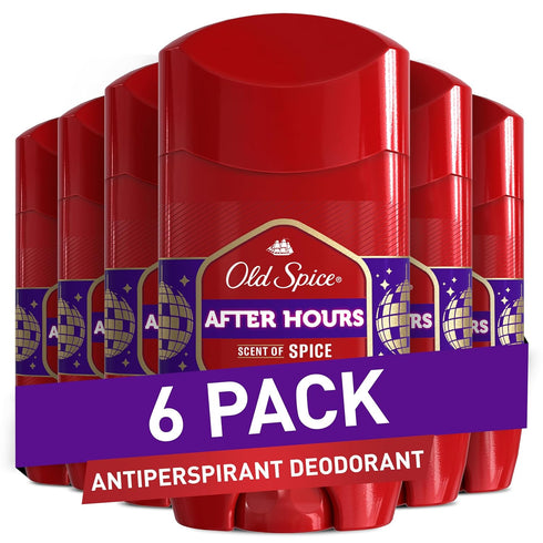 Old Spice Antiperspirant Deodorant for Men, 24/7 Sweat & Odor Protection, After Hours with Spice Scent, 2.6 oz, Pack of