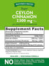Ceylon Cinnamon Capsules | 2500mg | 60 Count | Vegetarian, Non-GMO, Gluten Free Supplement with Chromium and Biotin