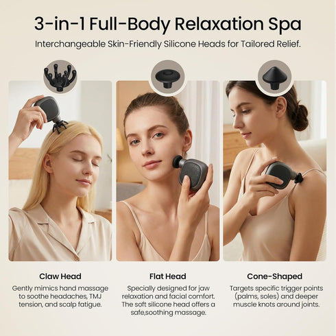 Naplor 4 Pocket Mini Massage Gun, Mothers Day Gifts, Small Portable Massager for Travel | Quiet Handheld Electric
